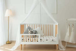 Kapai VEGA Wooden Drop Side Cot with Bed Guard