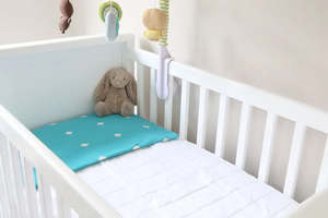 Water Proofing Baby Bedding: Brolly Sheets Mattress Protector for Cot - Fitted & Quilted - WHITE
