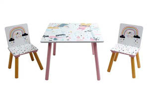 Kids Table Chairs Set Toy Box Easel: Berry Park Table and Chairs Set - Super Girl