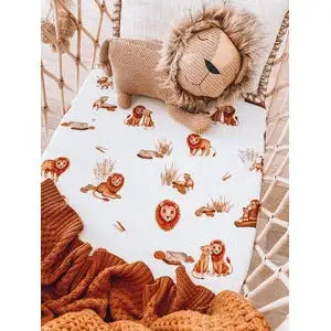 Snuggle Hunny Kids Bassinet Sheet / Change Pad Cover - LION