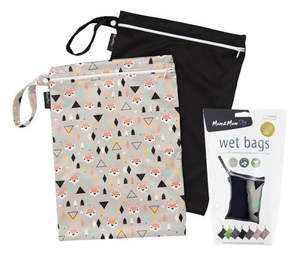 Mum2mum: Mum2Mum Wet Bags Twin Pack - FOX / BLACK