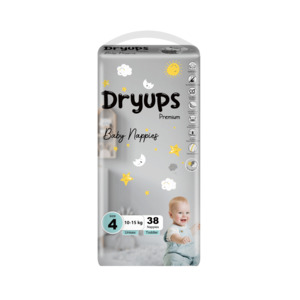 Dryups Premium Nappies Unisex Size 4 Toddler (10-15kg)