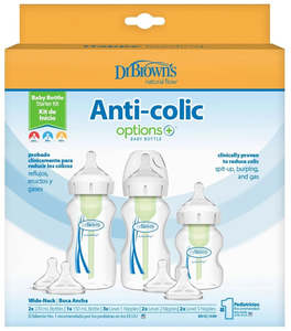 Dr Brown's Options+ Anti Colic Wide Neck Starter Kit
