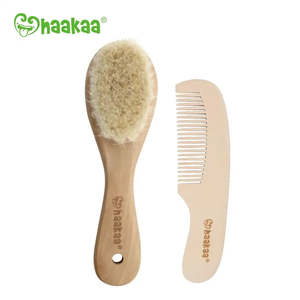 Hair Brushes: Haakaa Goat Baby Brush & Comb Set
