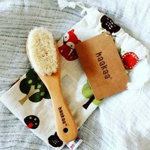 Haakaa Goat Wool Wooden Baby Hair Brush