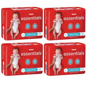 Huggies Essentials Value Box - Size 2 (4-8 kg) 216 Nappies
