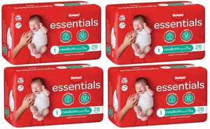 Huggies Essentials Value Box - Size 1 (up to 5 kg) 112 Nappies