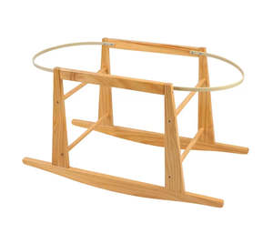 Plush Rocking Moses Basket Stand - Natural