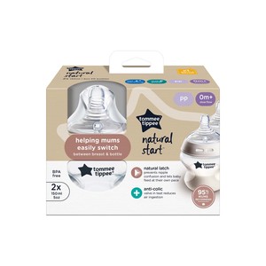 Bottles Teats Nipples: Tommee Tippee Natural start Anti-Colic Feeding Bottles