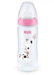 Bottles Teats Nipples: NUK First Choice Plus Baby Bottle with Temperature Control 6-18M