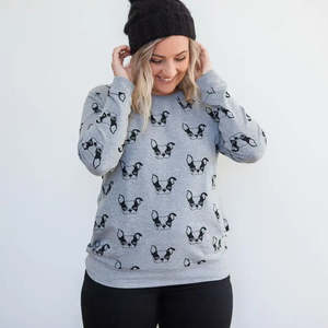 Milkbar Clothing: Milkbar Harvey Frenchie Sweater | Grey MEDIUM (12-14) *CLEARANCE*