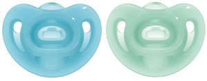 Newborn 0 6m: Nuk SENSITIVE Silicone Soother - Pack of 2pcs
