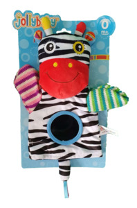 Free JOLLYBABY - Hand Puppet - ZEBRA *CLEARANCE*