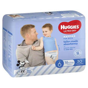 Huggies Ultra Dry - Size 6 (+16kg) BOYS  PACK