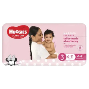 Huggies Ultra Dry Size 3 (6-11kg) - GIRLS