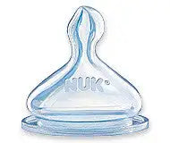 NUK First Choice WIDE NECK Anti-Colic Teats SILICONE - Pack of 2