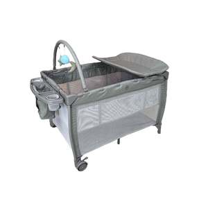 Bs Nurseryfurniture Portacots: Ultimate 8-in-1 Portacot in Grey Melange