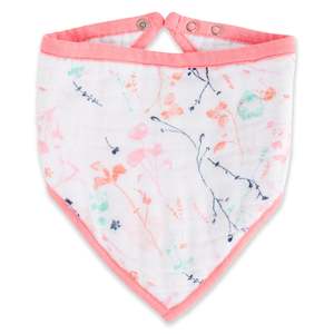 Single Muslin Burpy Bib: 1pk petal blooms classic bandana bib