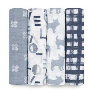 New: waverly classic muslin swaddles 4-pack