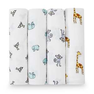 Aden Anais: aden + anais jungle jam classic muslin 4-pack swaddles