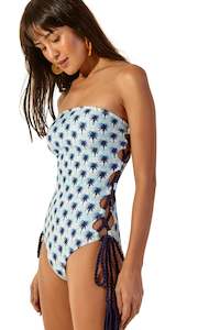 Premuim Swimsuits: Strapless One Piece Lace Up Ohana Trip