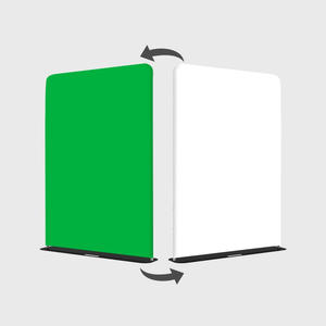 Work From Home Chroma Key Video Kits: Chroma Green/White Backdrop for Backgrounds (Size 2m wide x 2.3m high)