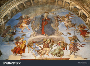 Church Backgrounds: Filippino Lippi's Assumption fresco Backdrop