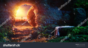 Church Backgrounds: Crucifixion Sunrise on Empty Tomp Background