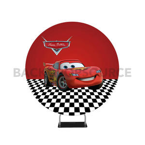 Circle Round Photo Booth Backdrop: The Car Themed Circle Round Photo Booth Backdrop