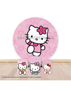 Pre Designed Round Backdrop Kits with Counter for Birthday Parties & Events