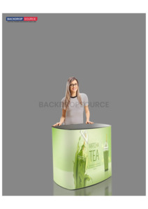 Custom Printed Counters Displays: Backlit fabric LED Counter Display 1.2/1.9m