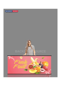 Backlit fabric LED Counter Display