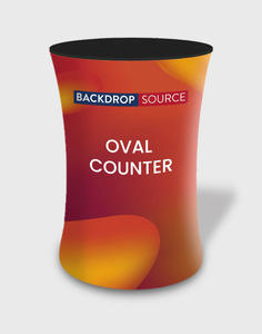 Oval Fabric Display Counter (For Podium & Booth Exhibitions)
