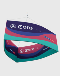 Hanging Banners Displays: Curved Triangle Hanging Banner