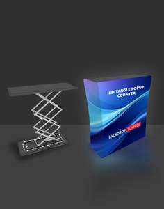 Custom Printed Counters Displays: Backlit Rectangle Popup Counter