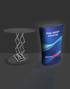 Custom Printed Counters Displays: Backlit Oval Popup Counter