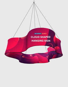 Hanging Banners Displays: Cloud Shaped Hanging Banner