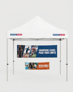 Event Marquee Gazebo: Custom Canopy Hanging Banner Kit (Only hangings)