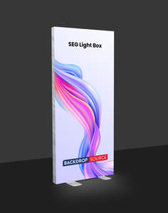 Free Standing Light Box: Backlit SEG Fabric Display Frame - 80mm Depth Aluminum Profile