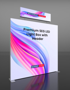 Free Standing Light Box: Premium SEG LED Light Box with Header