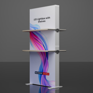 Free Standing Light Box: SEG LED Light Box with Shelves