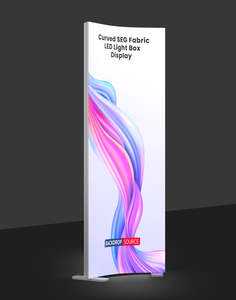 Free Standing Light Box: Curved SEG Fabric LED Light Box Display