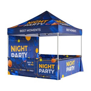 3m x 3m Custom Event Tent with Folding Counter Table