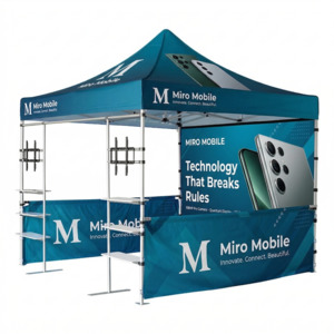 Event Marquee Gazebo: 3m x 3m Canopy Kit with Shelving & TV Mounts