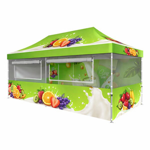Event Marquee Gazebo: 6m x 3m Custom Food Booth Canopy Tent