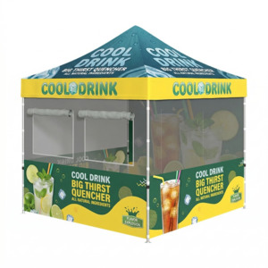 Event Marquee Gazebo: 3m x 3m Custom Food Booth Canopy Tent