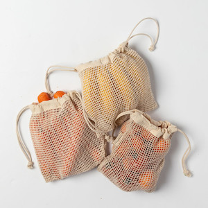 Cotton Mesh Produce Bags (Small Set of 3) Back to basics