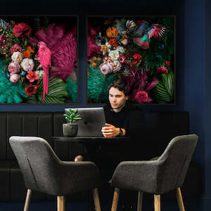 Art Prints: Midnight In the Garden Diptych Art Print