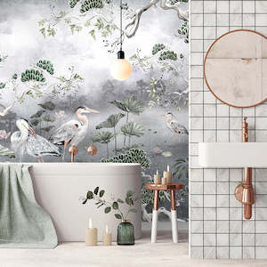 Avalana Design Murals: Silver Orient