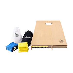 Premium Wooden Cornhole Sets: Compact Natural